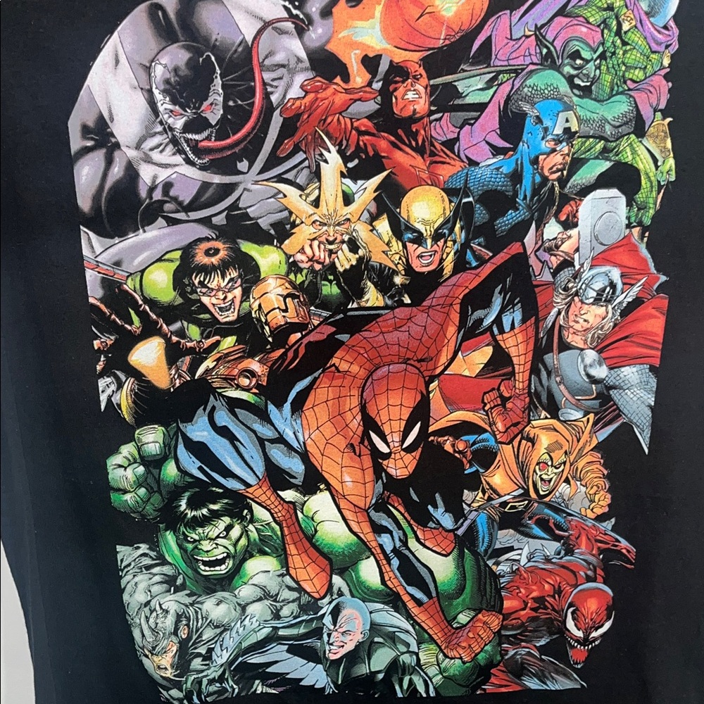 Marvel Black Superhero Graphic Tee
